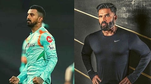Sunil Shetty reacts to KL Rahul's thunderous century
