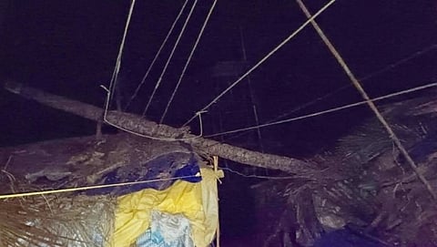 Loss of Electricity Department due to winds and rain