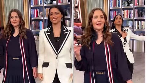 Drew Barrymore dances with Lilly Singh