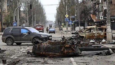War-torn area