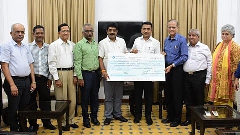 Sadanand Shet Tanavade with CM Pramod Sawant