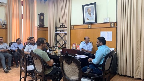 Meeting in Madgaon Municipality