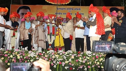 Bhavani sword given to CM Pramod Sawant in Canacona