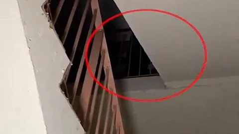 Terrifying moment ‘ghost’ is caught on camera at abandoned care home