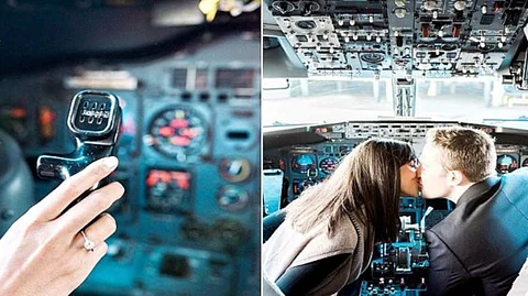putting the plane in autopilot mode the pilot made a relationship with the woman the video went viral