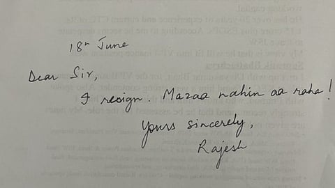 Resigned Letter Viral