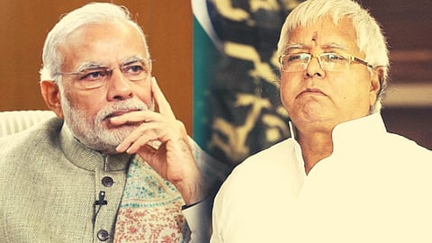Prime Minister Narendra Modi & Lalu Yadav