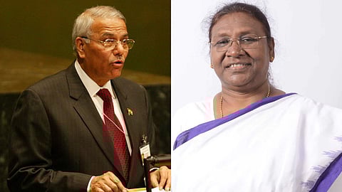 yashwant sinha And Draupadi Murmu