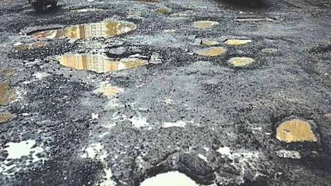 Potholes on Panjim Road