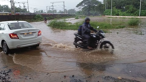 Roads in Margao flooded due to heavy rains