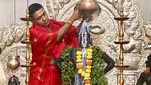 मुख्यमंत्री प्रमोद सावंत यांच्या हस्ते विठ्ठल-रुक्मिणीस अभिषेक