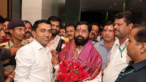 Maharashtra CM Eknath Shinde with Goa CM Pramod Sawant