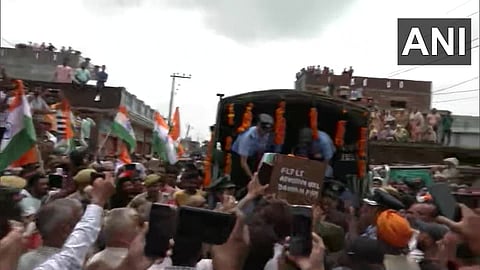 Mortal remains of Flight Lieutenant Advitiya Bal reaches his native place in Jammu