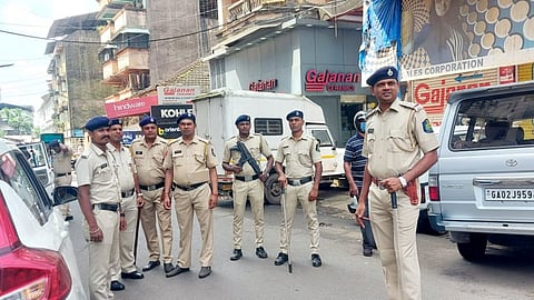Police Force Deployed outside Digambar Kamat House