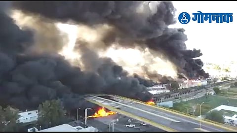 Burning Train In Mexico