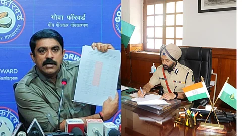 Vijai Sardesai And DGP Jaspal Singh