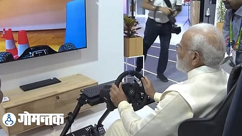 Modi Drives Car