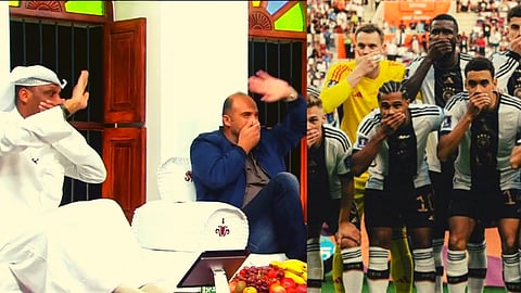 Qatar TV hosts mock Germany team