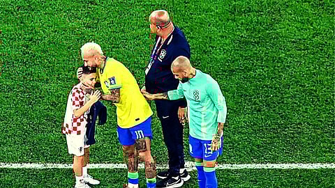 Croatian Ivan Perisic's son and Neymar