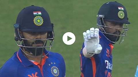 Virat Kohli gives death stare to Hardik Pandya