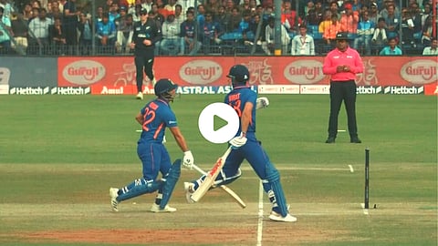Virat Kohli and Ishan Kishan Run Out