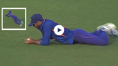 Axar Patel took stunning catch