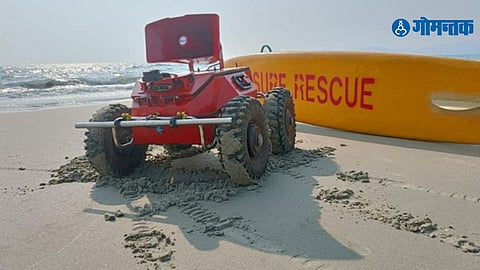AI robot on Goa beach