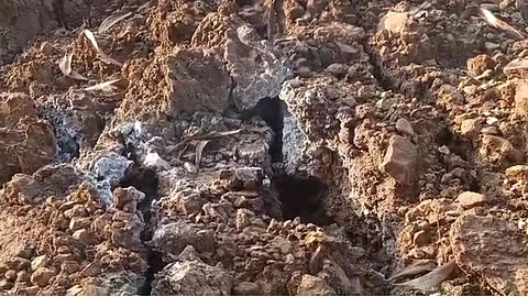 fire from the mineral dump