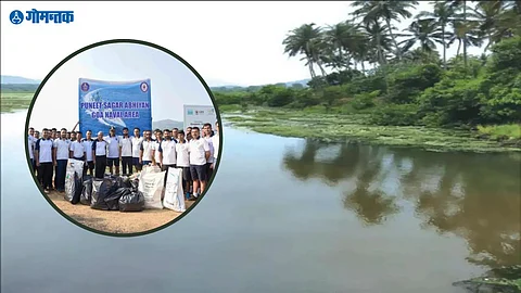 Nanda Lake Cleaning campaign held by naval officers