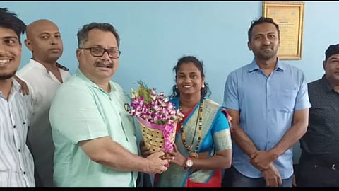 Xeldem Sarpanch Kavita Gavas Desai And Minister Nilesh Cabral