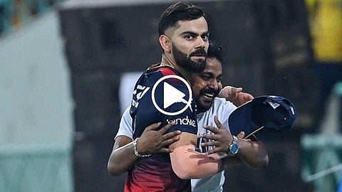 Fan Breaches Security to meet Virat Kohli