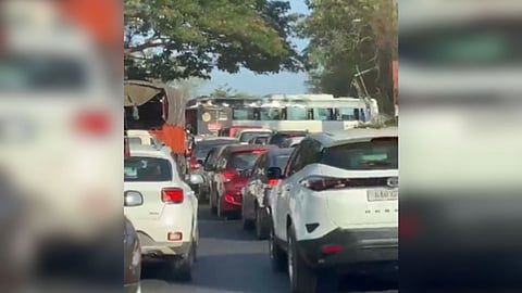 Traffic jam In Porvorim