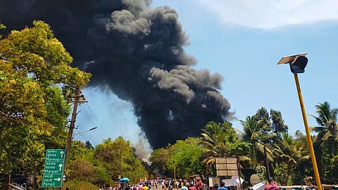 Massive fire at Dhavali scrapyard