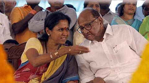 Supriya Sule And Sharad Pawar