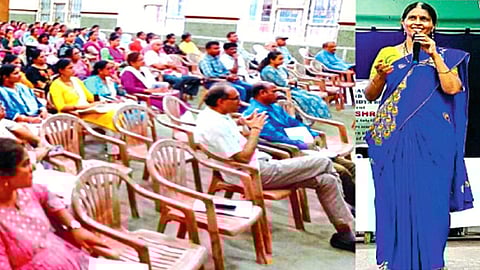 Margao : While guiding the parents, Dr. Madhushree Savji