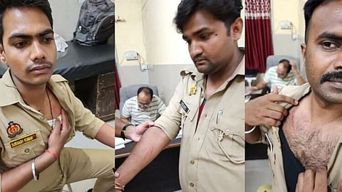 BJP MP Subrat Pathak and 42 others beats Police
