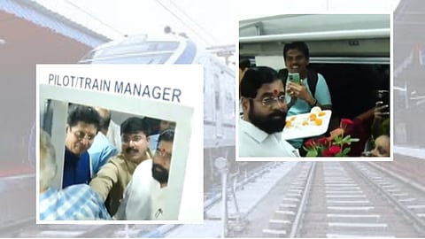 CM Eknath Shinde welcomes Vande Bharat Express at CSMT