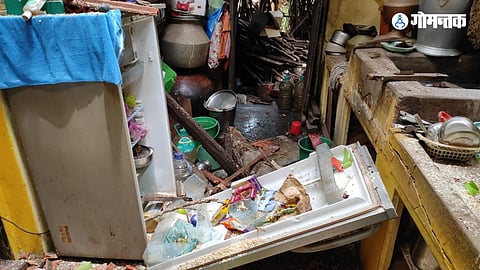 Goa Rain | tree fell upon house in Calangute