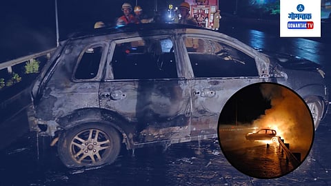 Burning Car in Mapusa