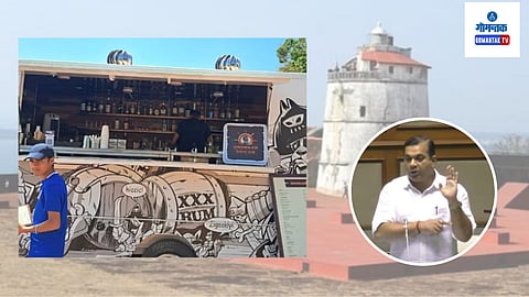 Tourism minister rohan khaunte on Agwad Fort Bar