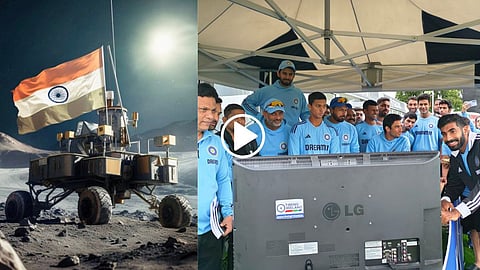 India Cricket Team celebrated ISRO Chandrayaan-3 Successful Mission