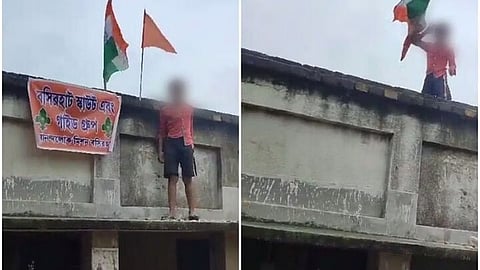Boy In West Bengal Throws National Flag To The Ground On Independence Day.