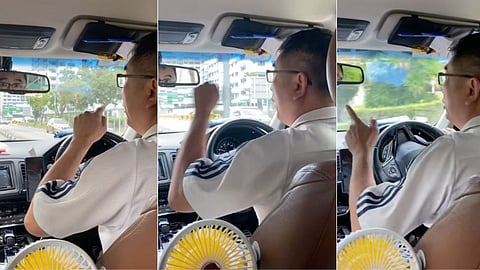 Chinese cab driver in Singapore misbehaves with woman and abuses India.
