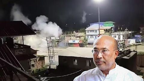 Mob Attempt to burn Biren Singh's house in Manipur.