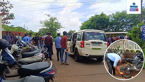 Bicholim police Seized Without Number Plate Bike