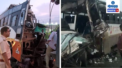 ST Bus Accident On Mumbai Goa Highway