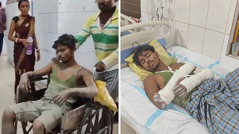 A youth was brutally beaten up by his girlfriend's relatives in Chhapra, Bihar Who went to her home to celebreat birthday.