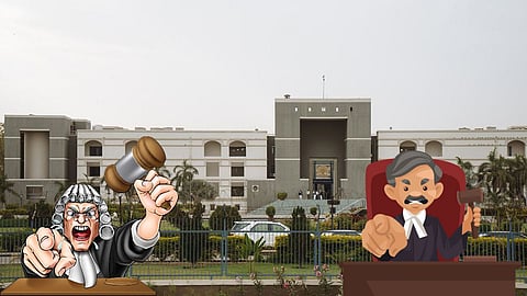 Fight between two justices in Gujarat High Court.