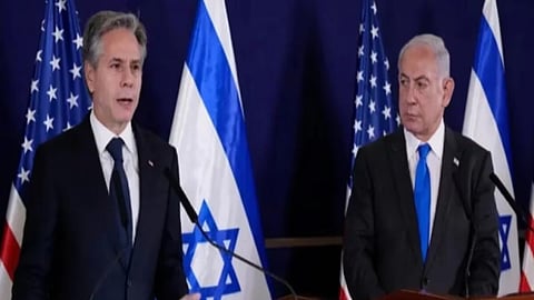 US Secretary of State Anthony Blinken Israeli Prime Minister Benjamin Netanyahu