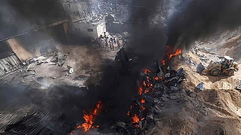 Prime Minister Of Israel Benjamin Netanyahu declares war on Hamas, rains bombs on Gaza